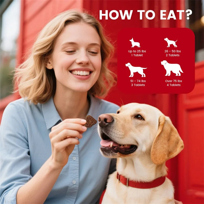 Cranberry Chewable Tablets for Dogs – Urinary & Bladder Support Dog Supplement Qst