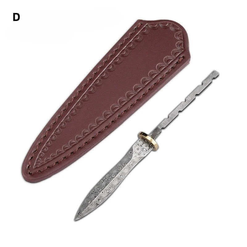 Damascus Steel Blank Tea Knife Blade – DIY Handmade Tool Blank Knife Blade Qst