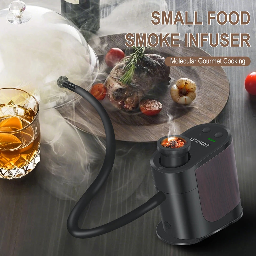 BORUiT BQ500 Portable Food Smoking Gun – Type-C Rechargeable Food Smoking Gun Qst