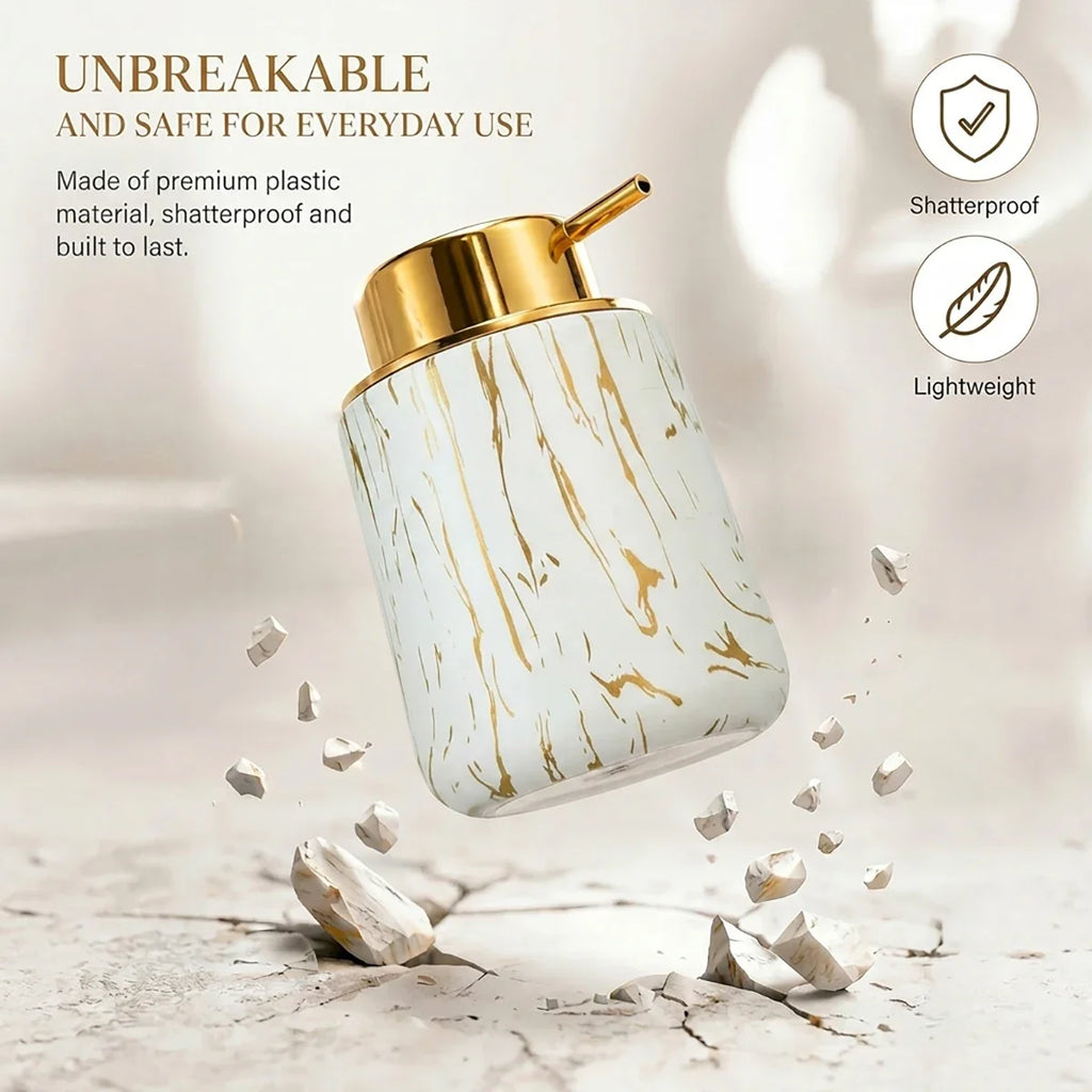 White Marble Foaming Soap Dispenser | Luxury Bathroom Accessory Foaming Soap Dispenser Qme