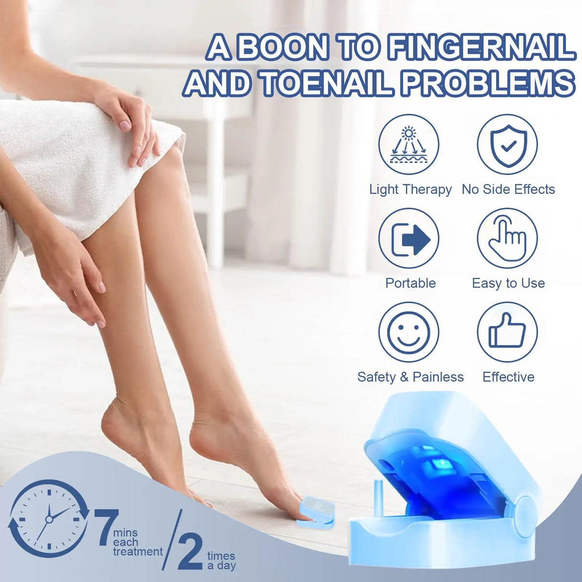 Wireless Laser Nail Care Device – 910nm & 470nm Blue Light Nail Care Device Qst