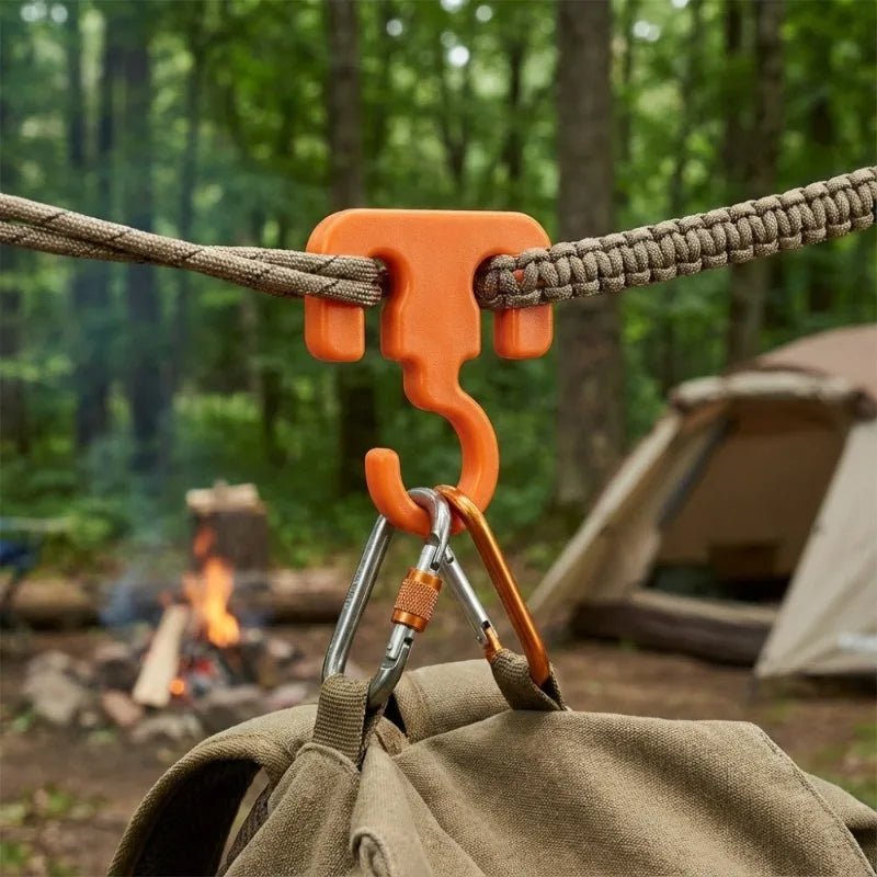 Portable Camping Hook Multifunctional Clothes Lanyard Camping Hook Lanyard Qme