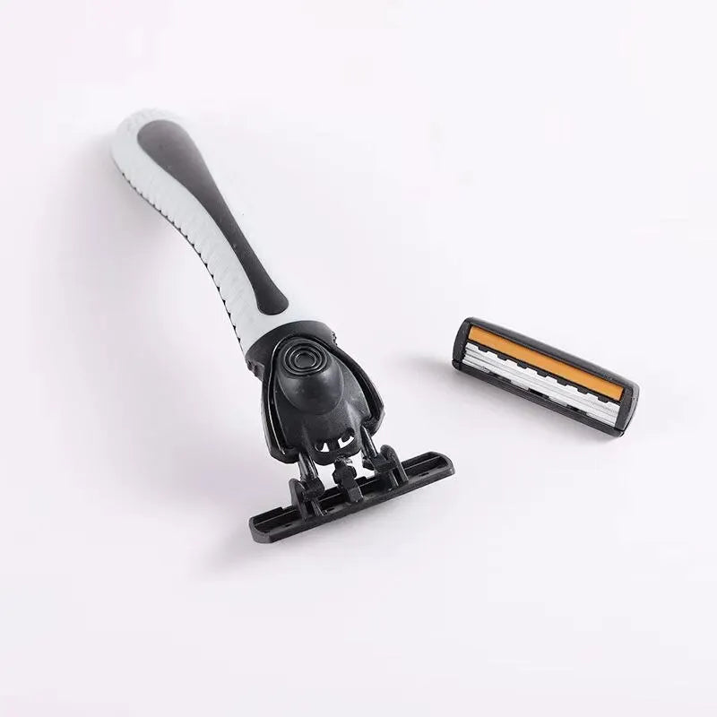 Men's 3-Blade Manual Razor with Lubricating Strip, 19 Heads Manual Razor Qst