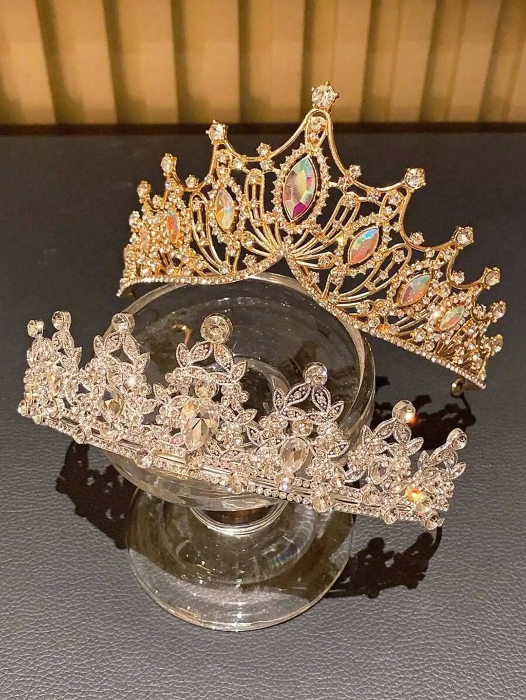 Luxury Bridal Hair Crown – Multicolor Sparkly Wedding Headpiece Bridal Hair Crown Qme