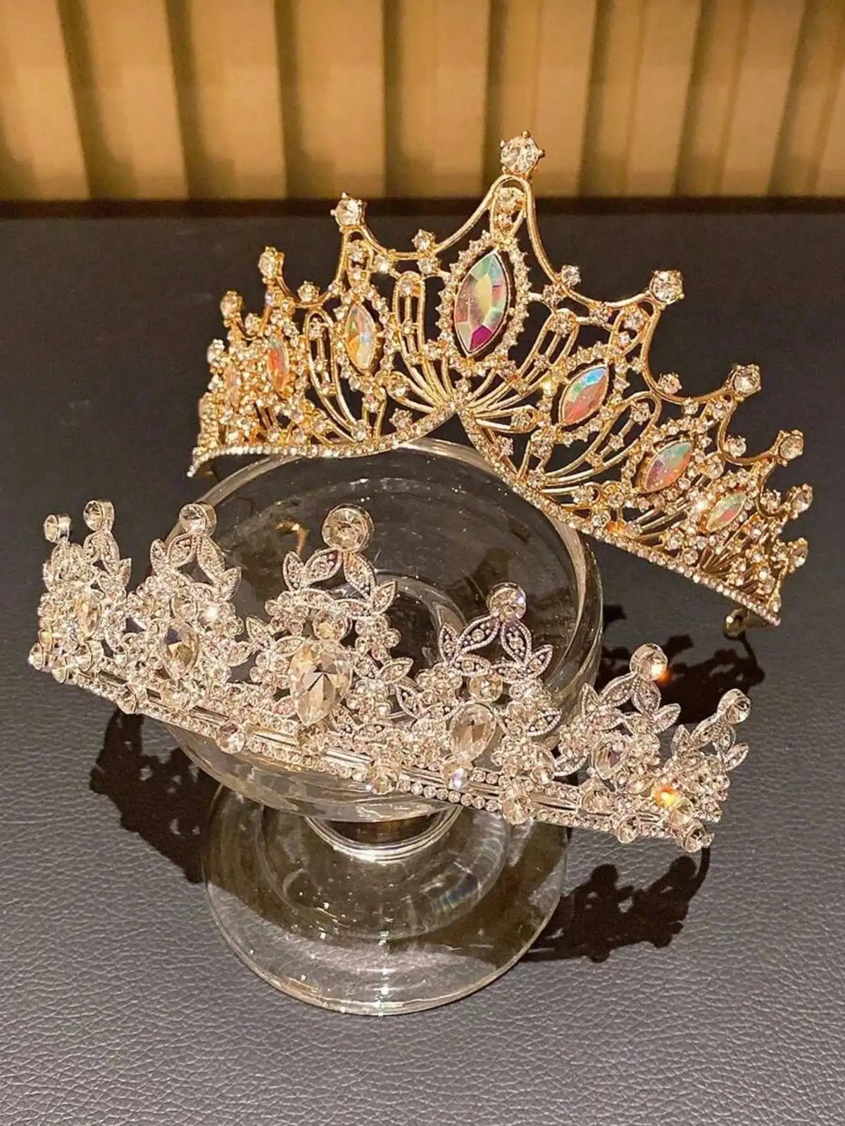 Luxury Bridal Hair Crown – Multicolor Sparkly Wedding Headpiece Bridal Hair Crown Qme