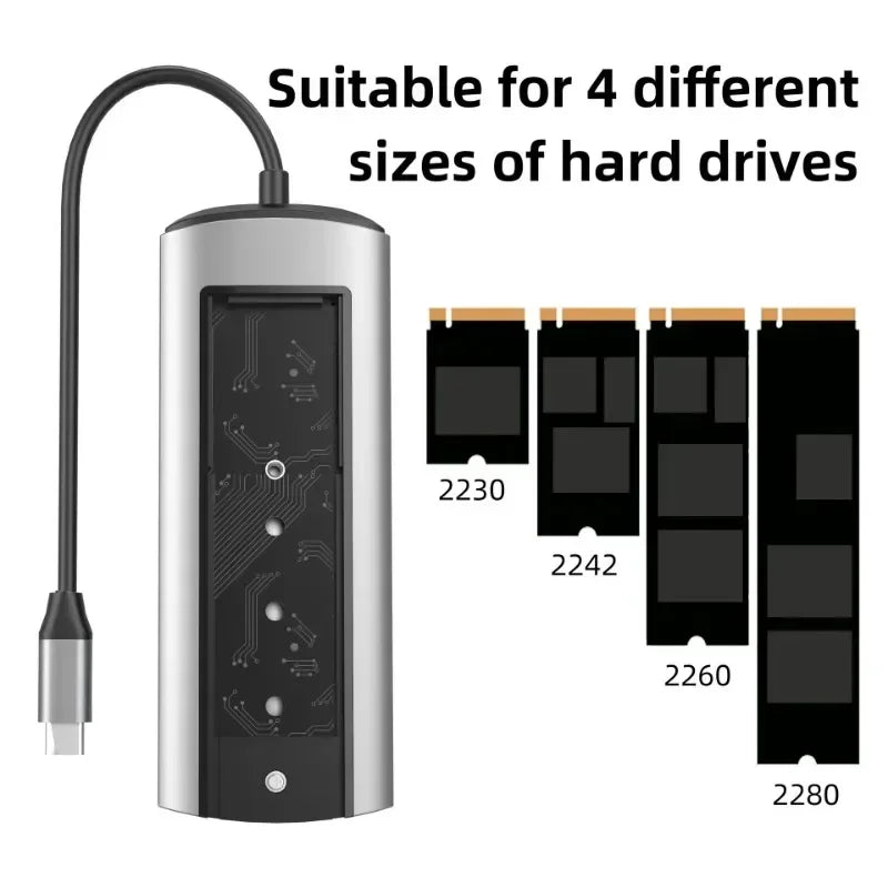 USB Hub M.2 SSD Dock with Type-C & HDMI for MacBook USB-C Docking Station Qme