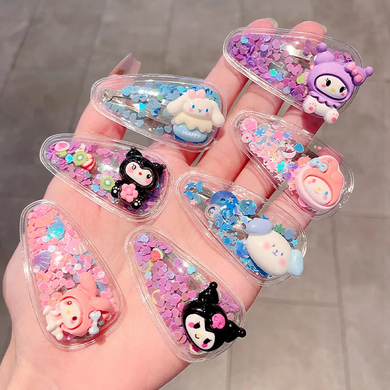 Hello Kitty Kuromi BB Hair Clips – Bangs & Sides, 9 Colors Character Hair Clip Qme