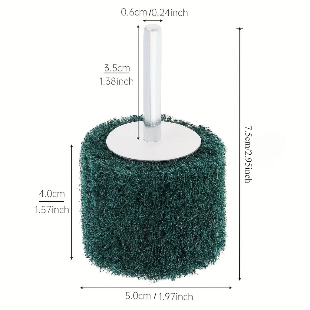 Drill Mounted Flip Wheel Green Scouring Pad Polishing Brush Drill Polishing Brush Qme