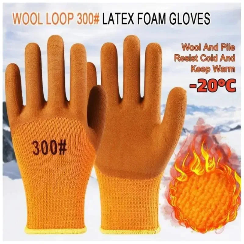 2 Pairs Winter Fishing Gloves Fleece Lined Thickened Warm Winter Fishing Gloves Qme