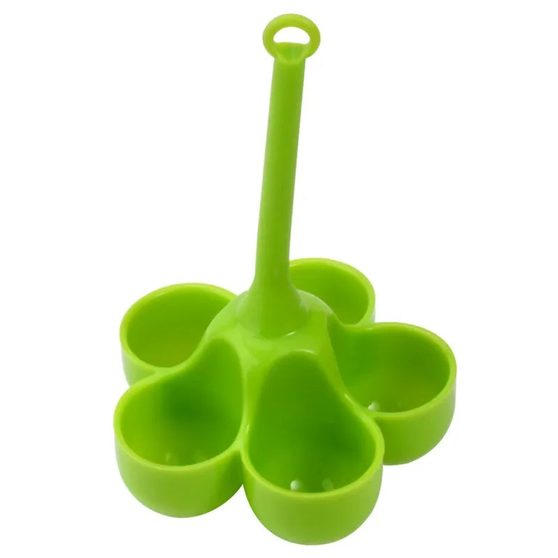Silicone Egg Steamer Tray 3 & 5 Hole – Food-Grade Egg Cooker Egg Steamer Tray Qst 5 grids Green