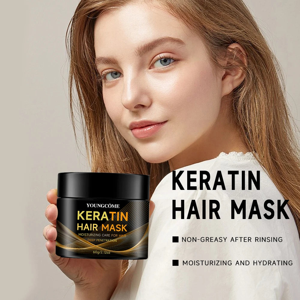 YOUNGCOME Keratin Vitamin Hair Mask – Deep Conditioning Treatment Hair Conditioning Mask Qst