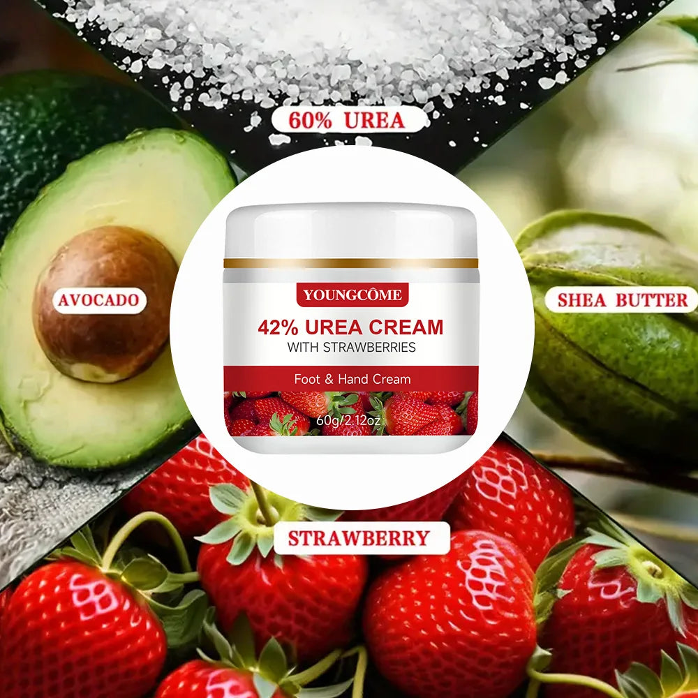 YOUNGCOME 42% Urea Strawberry Hand & Foot Cream 30g/60g Hand & Foot Cream Qst