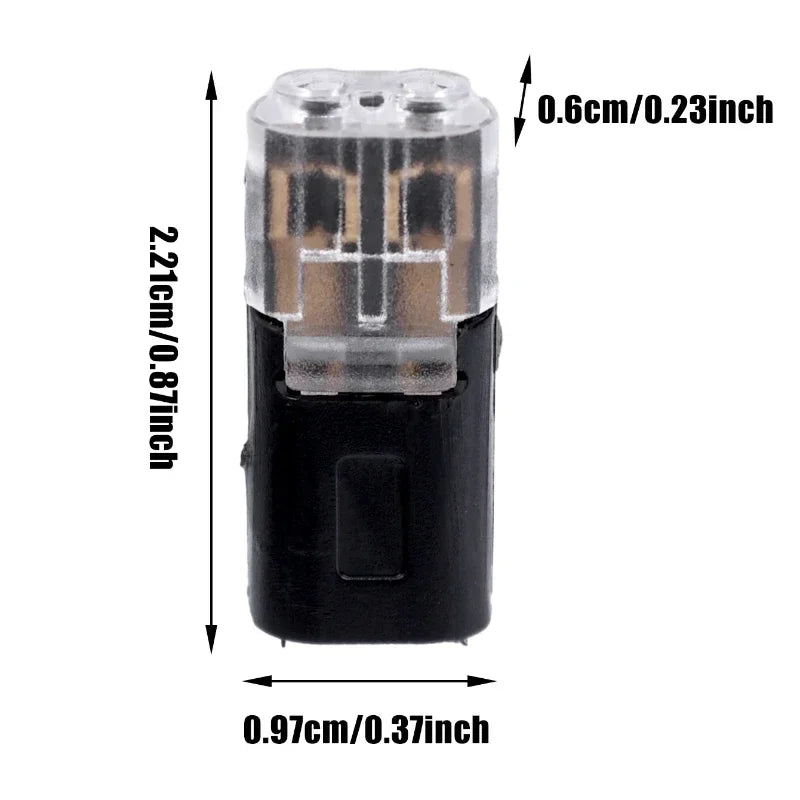 50-Pack Waterproof 2-Pin Fast Plug Car Wire Connectors Wire Connector Pack Qme