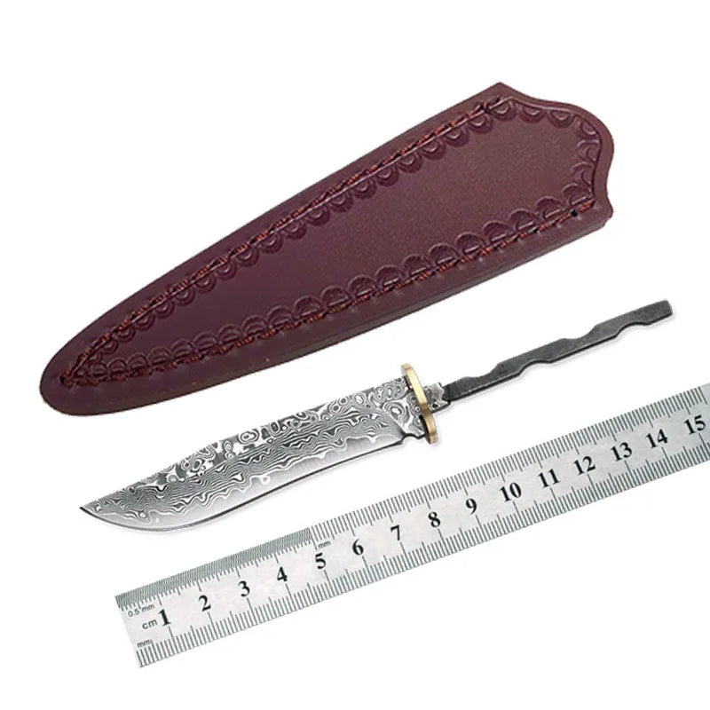 Damascus Steel Fixed Blade Knife Blank – DIY Billet | Swayboo Knife Making Blank Qst