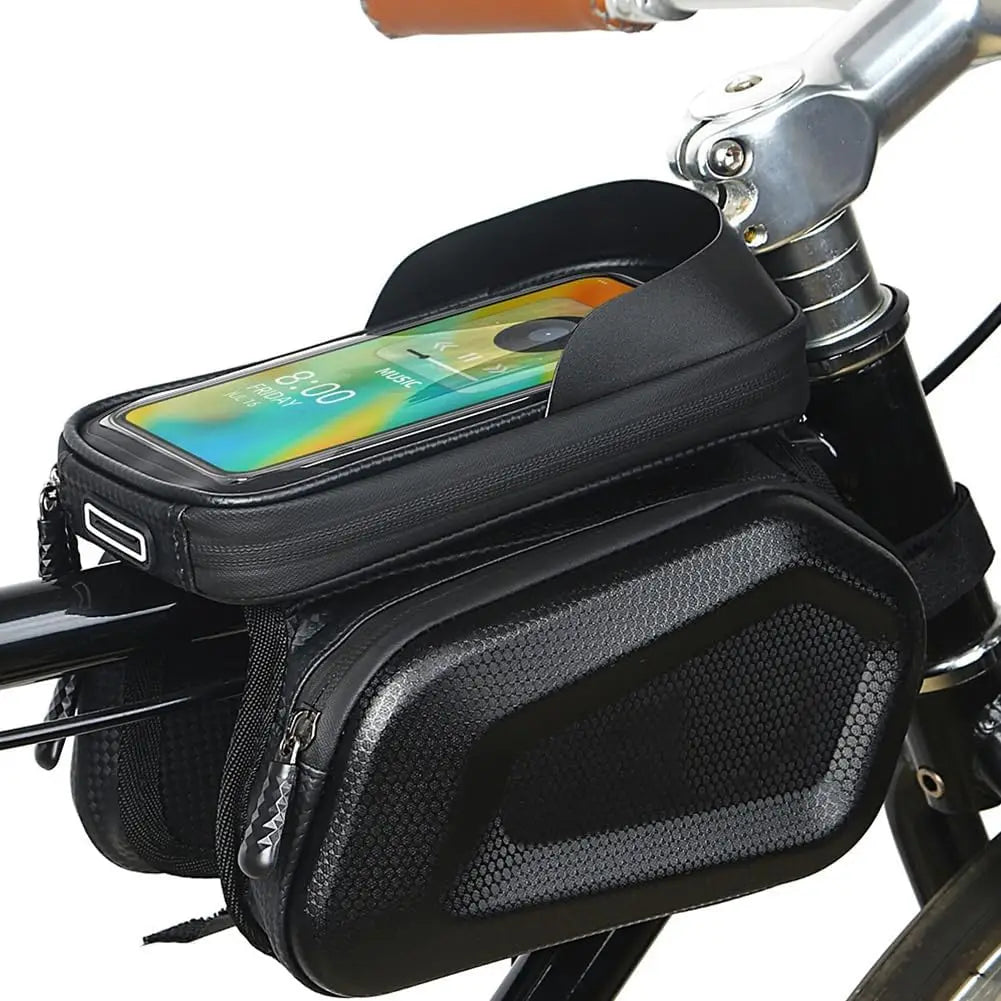 Waterproof Bike Frame Bag & Bicycle Phone Mount Holder Bike Frame Bag Qme