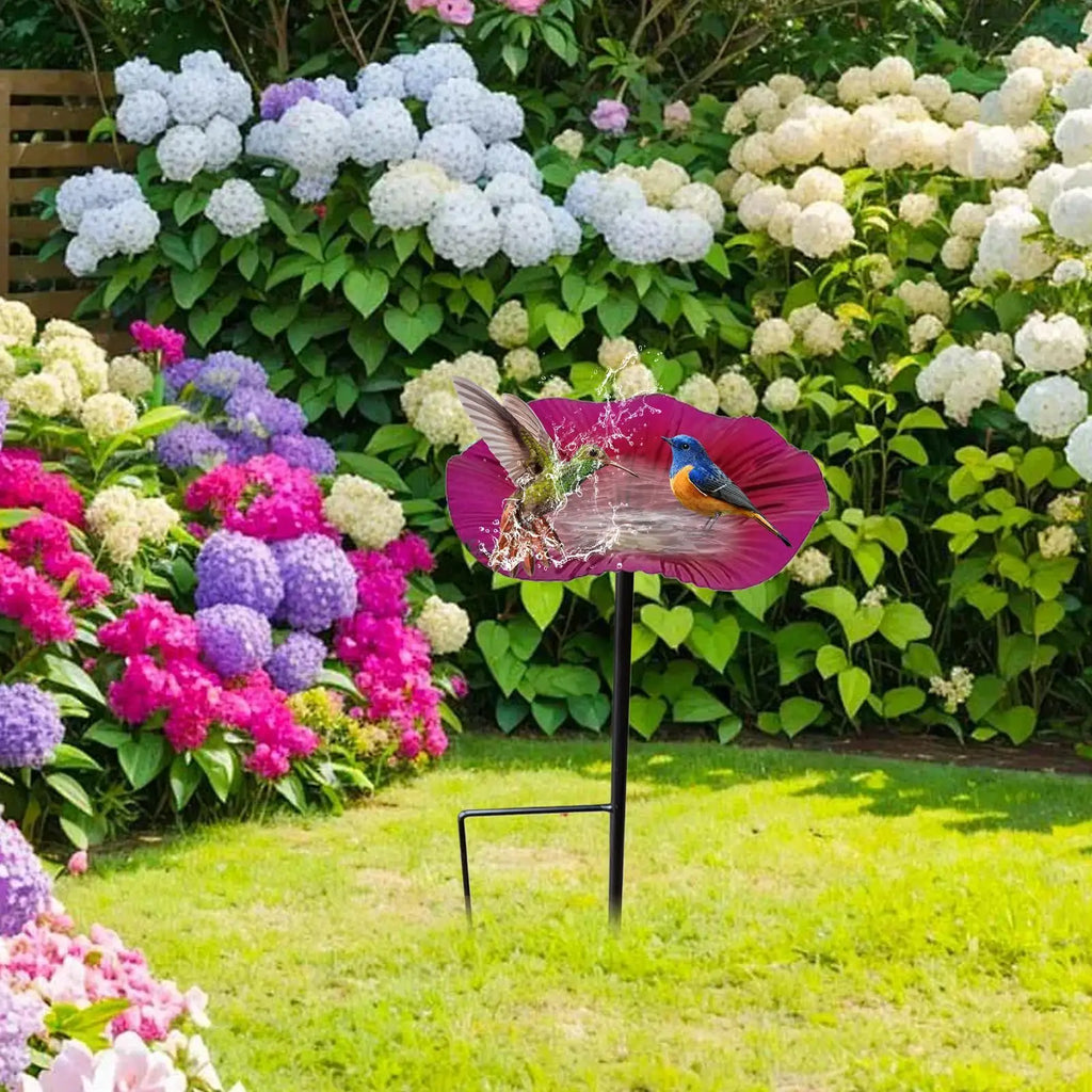 Weather-Resistant Outdoor Bird Bath & Garden Water Feeder Outdoor Bird Bath Qme