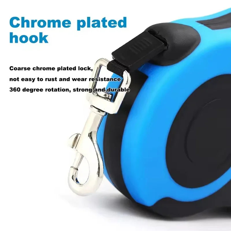 Retractable Nylon Dog Leash 3m 5m | Small to Large Dogs Retractable Dog Leash Qme