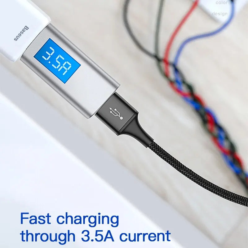 Baseus 4-in-1 Fast Charging Cable USB-C Micro Lightning Multi USB Charging Cable Qst
