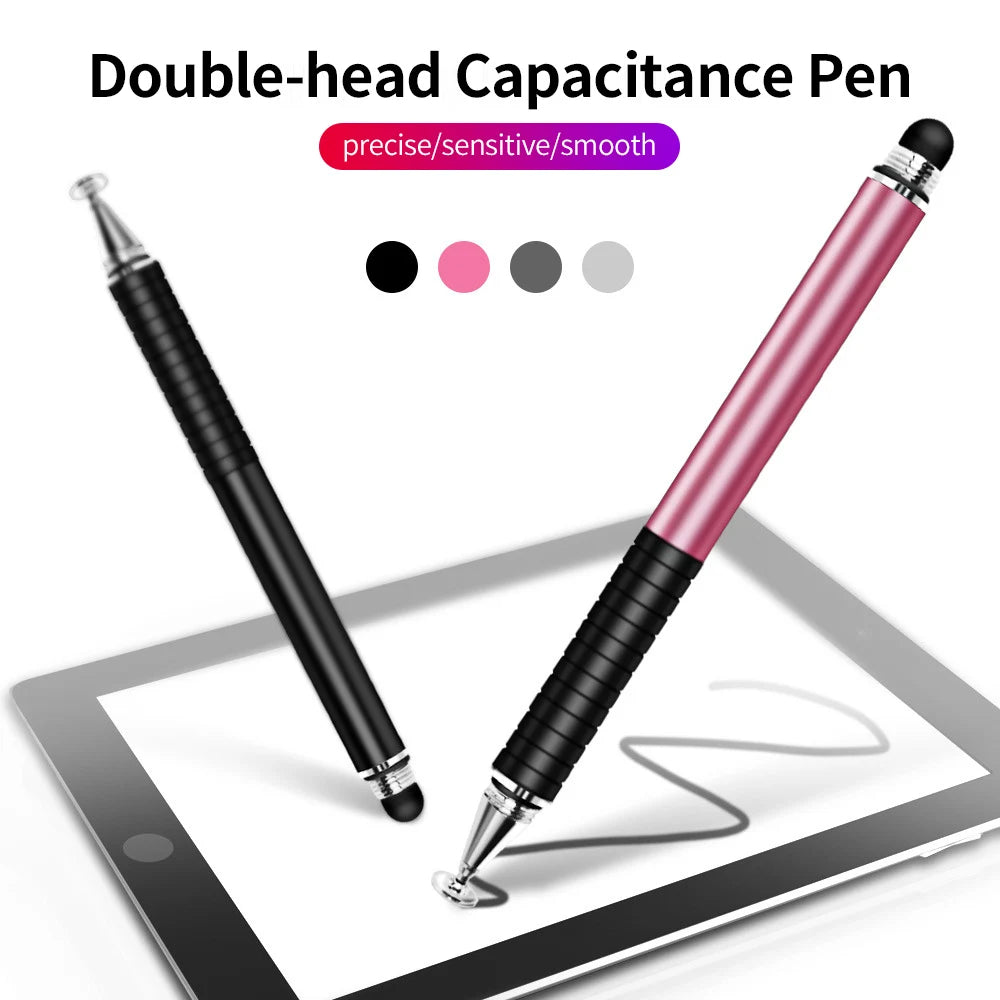 Pink Dual-Tip Capacitive Stylus Pen for Phone & Tablet Capacitive Stylus Pen Qst Pink