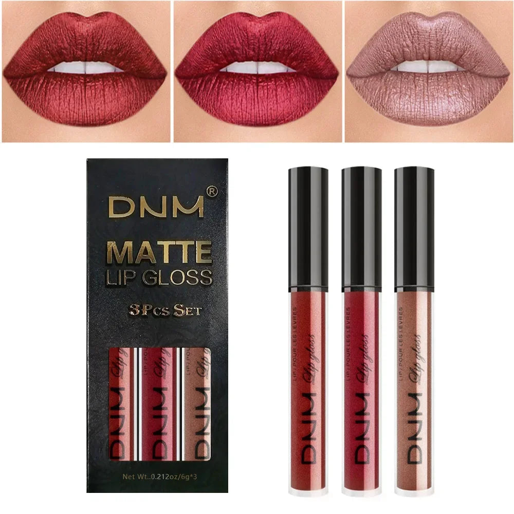 Waterproof Liquid Lipstick Set | Long-Lasting Matte Lip Color Liquid Lipstick Set Qme 04