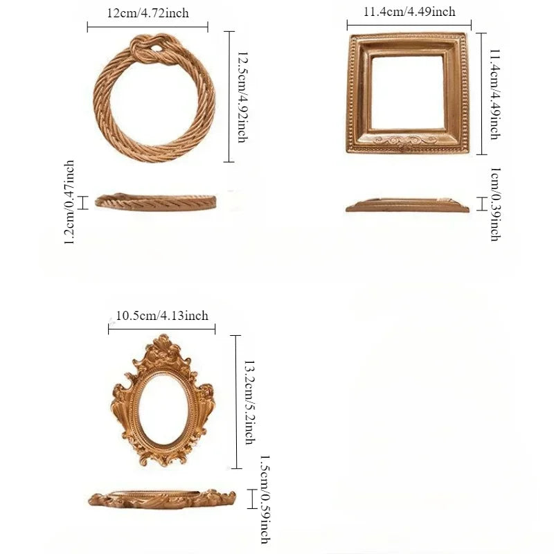 Retro Resin Mini Angel Oval Photo Frame | 6 Colors Decorative Photo Frame Qme