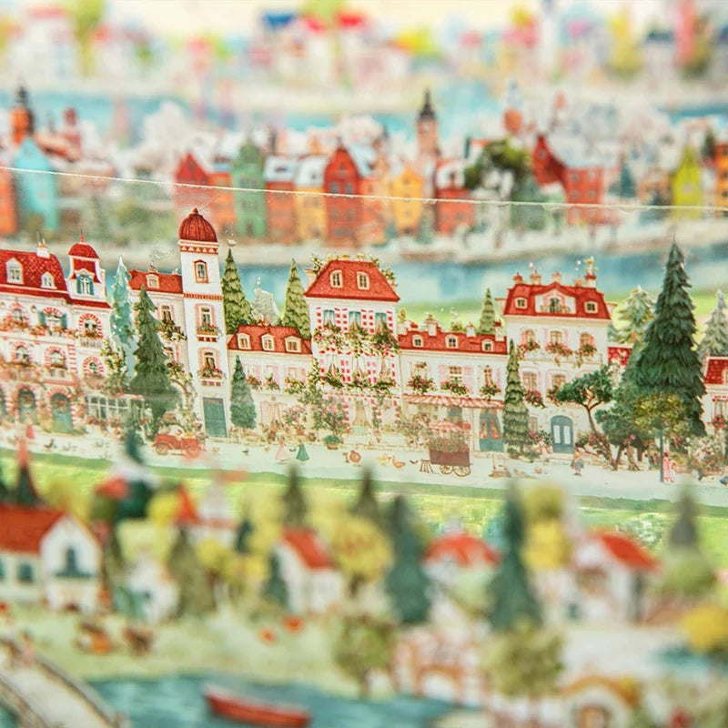 Watercolor Fairy Tale Washi Tape – 6 Colors for Journaling Decorative Washi Tape Qme