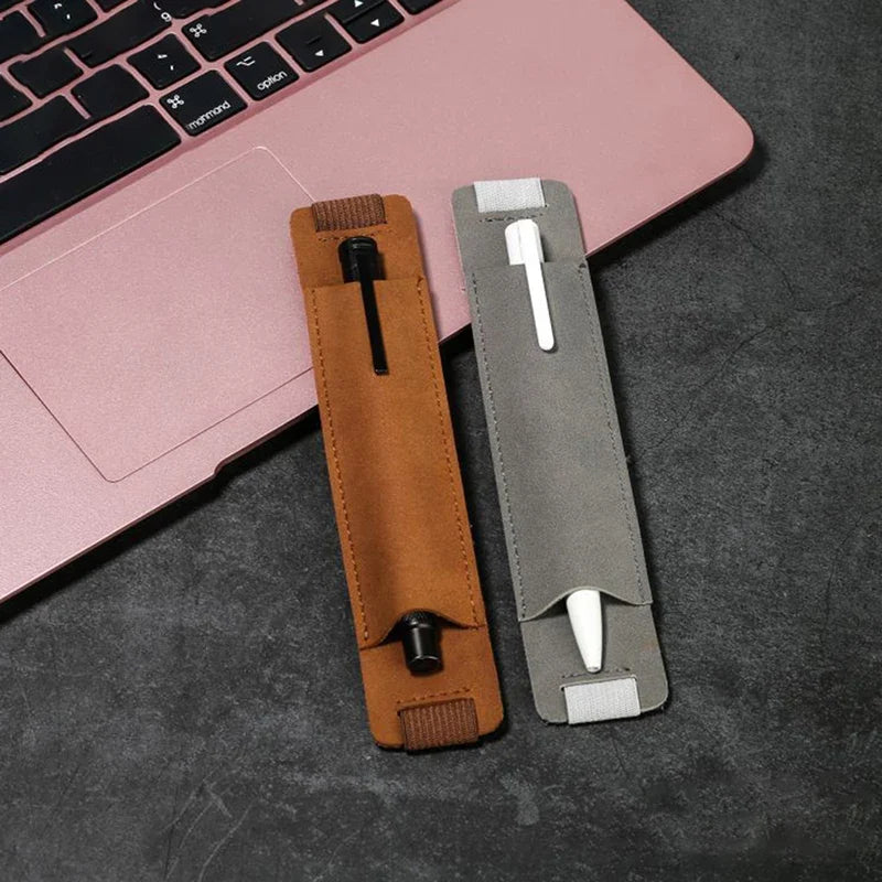 PU Leather Elastic Pen Holder Sleeve for Notebooks | Qme Notebook Pen Sleeve Qme