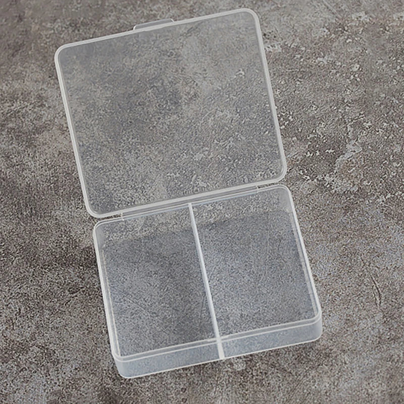 Clear Square Jewelry Bead Storage Box – Compact Plastic Organizer Bead Storage Box Qme