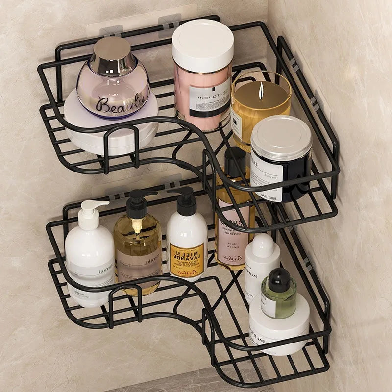 No Drill Wall Mounted Iron Corner Shower Caddy Shelf Corner Shower Caddy Qme