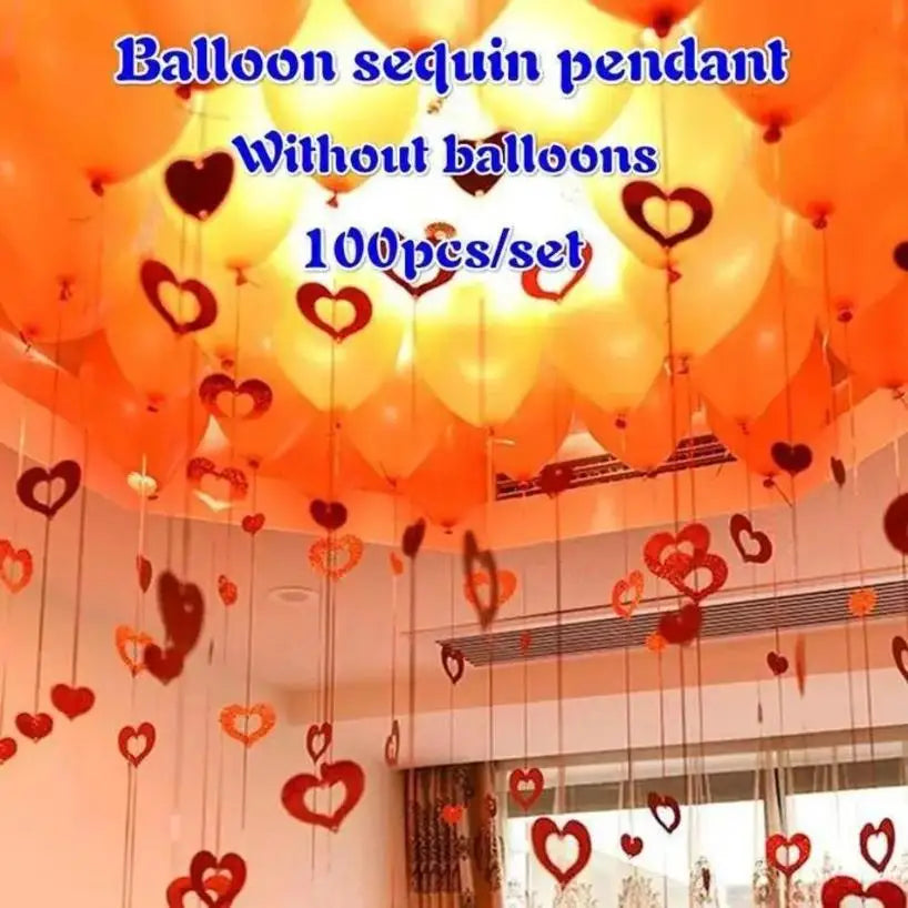 Heart-Shaped Rain Silk Balloon Pendant Party Decoration Party Balloon Decoration Qme