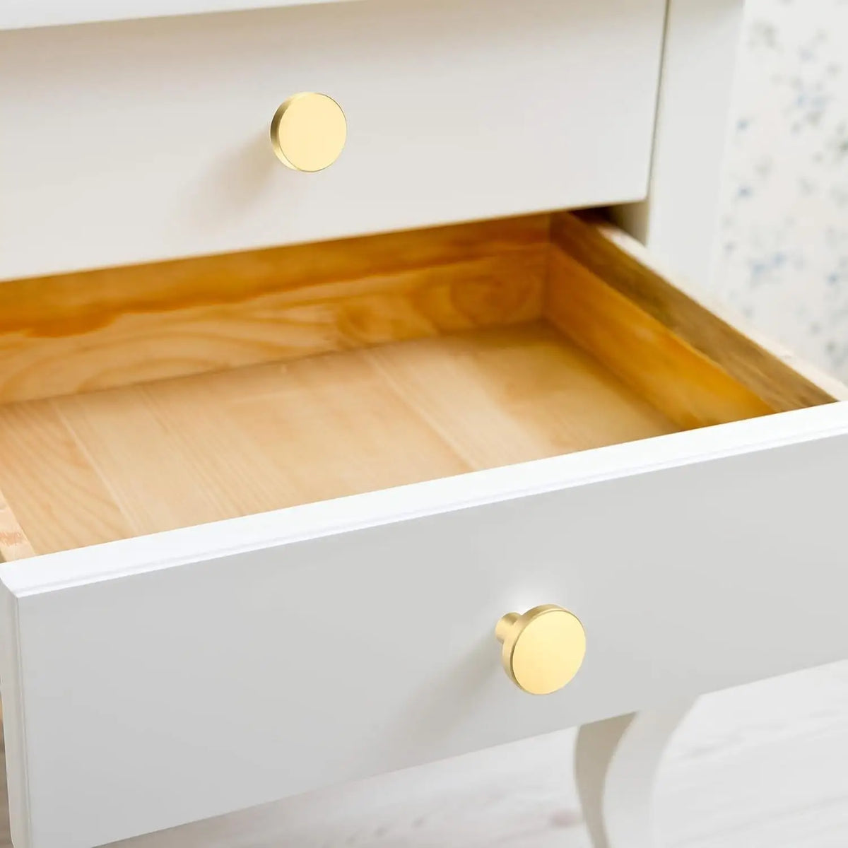 Brushed Brass Cabinet Knobs – Gold Round Drawer Pulls Cabinet Knobs Qme