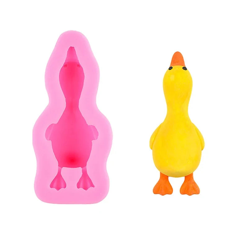 3D Duck Silicone Mold – DIY Candle, Soap, Plaster & Resin Silicone Craft Mold Qme