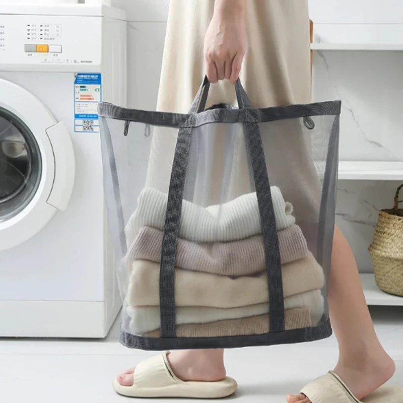 Collapsible Laundry Hamper – Waterproof PVC Basket with Handle Collapsible Laundry Hamper Qme
