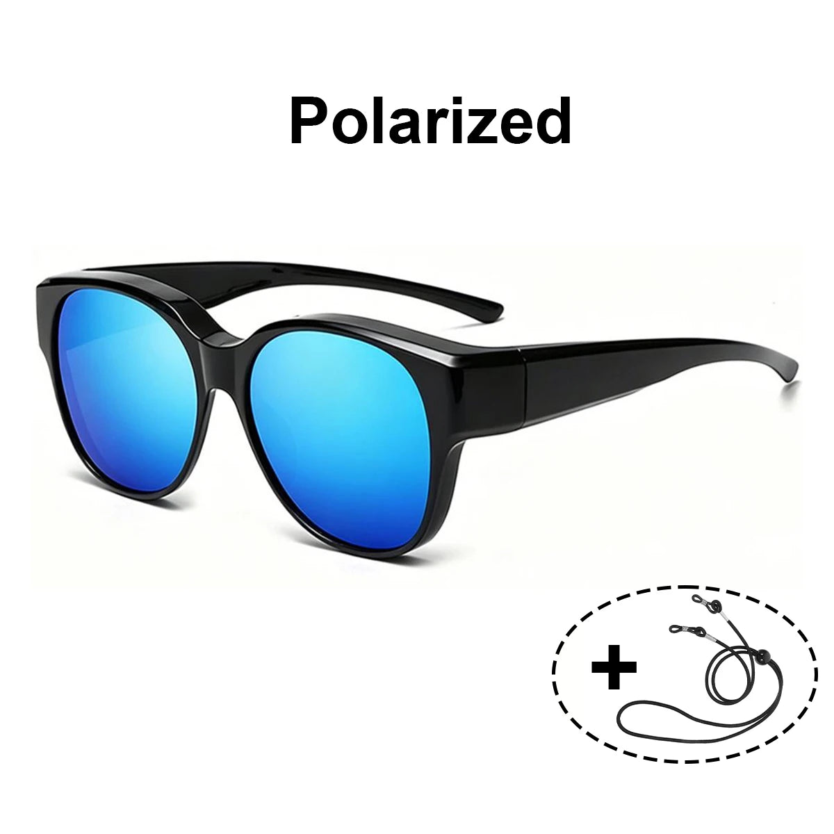 VOPHA Polarized Fit-Over Sunglasses Women UV400 T03 Fit-Over Sunglasses Qst Black blue