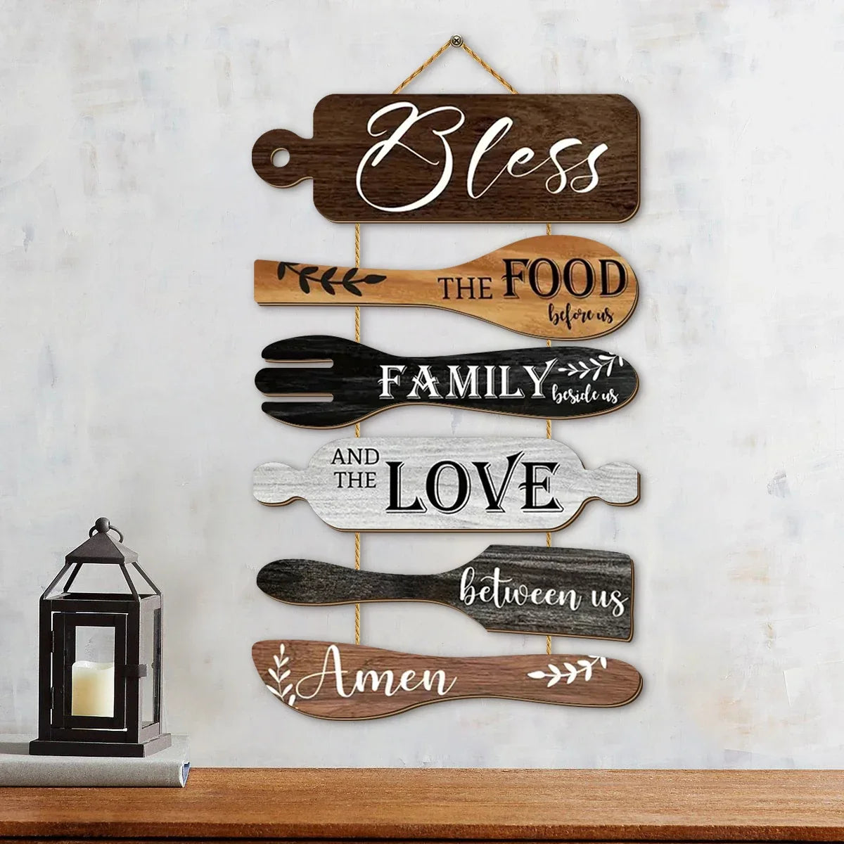 Family Blessings Wooden Wall Decor – Kitchen & Dining Sign Wooden Wall Sign Qme