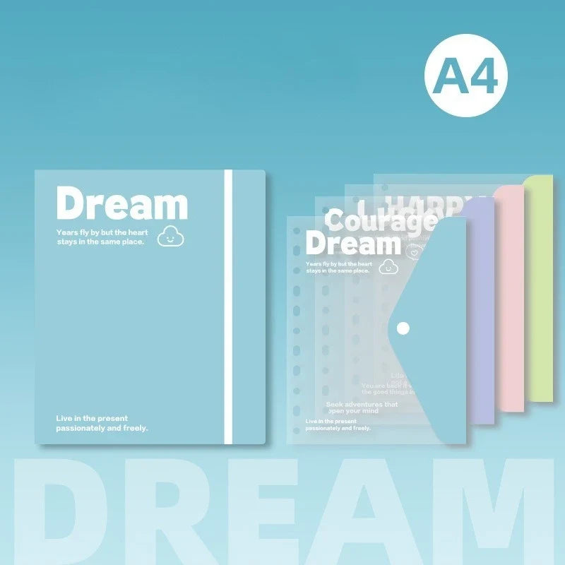 A4 Expanding File Folder – 4 Detachable Pockets, 3-Hole Binder Expanding File Folder Qme