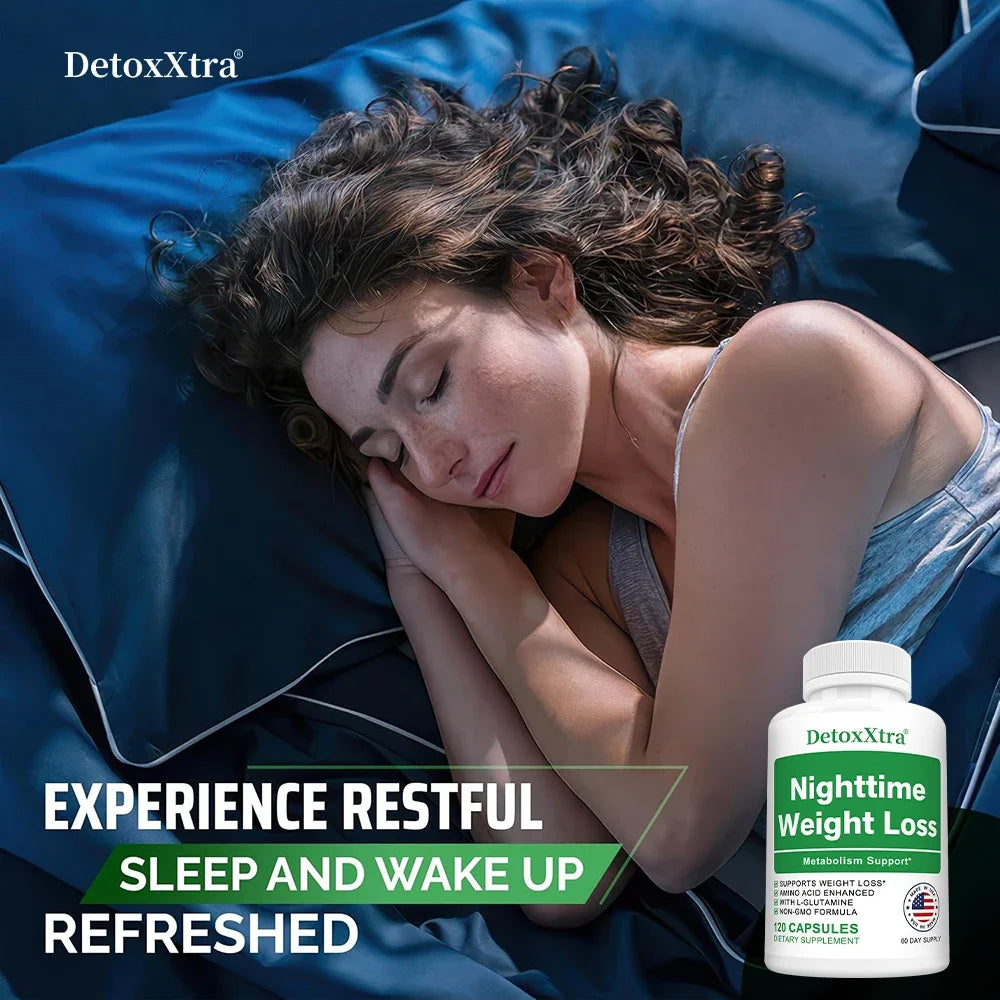 STRESSXCEL L-Glutamine Nighttime Supplement – Sleep & Muscle Support Wellness Supplement Qst