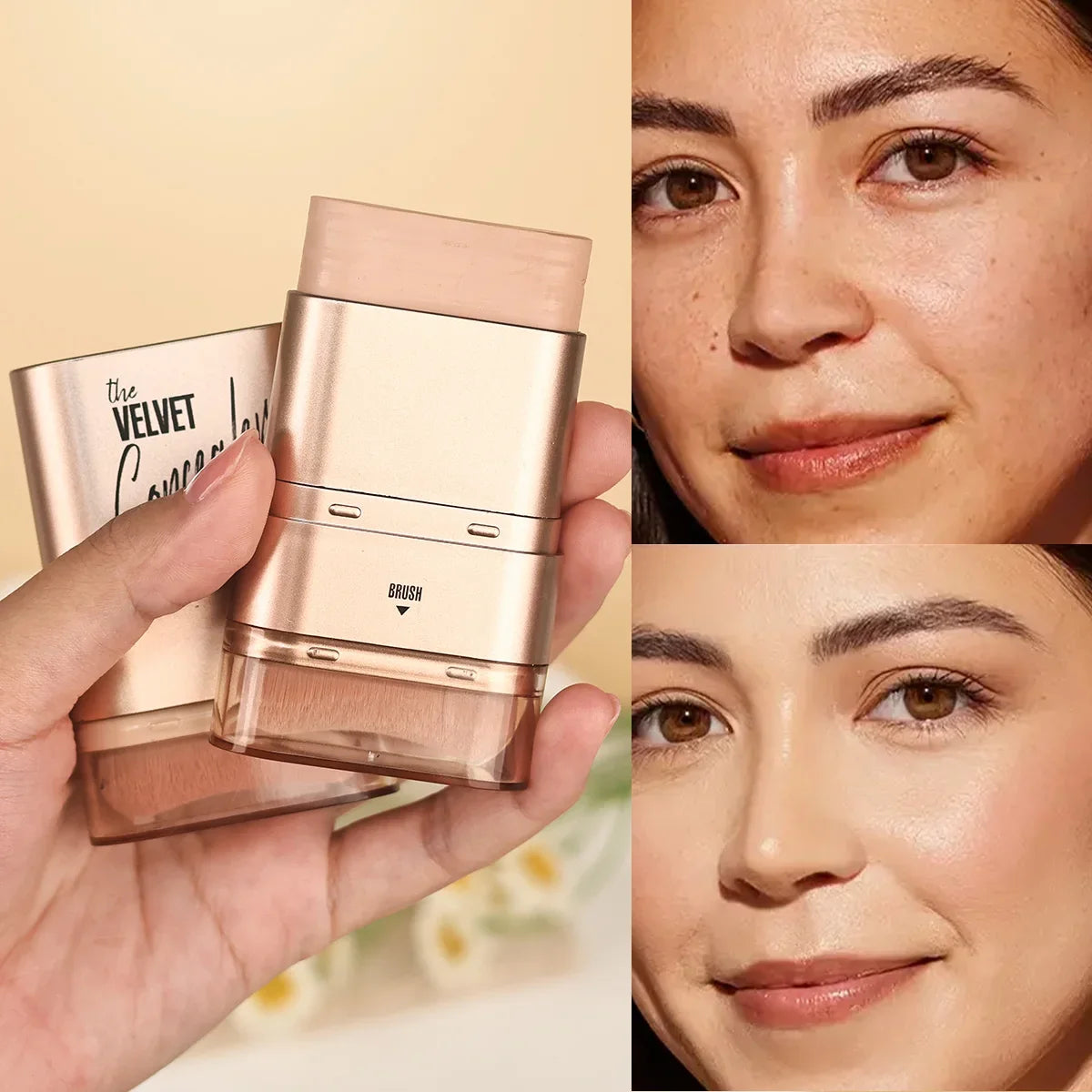 Qme 2-in-1 Concealer & Foundation Stick | Waterproof Concealer Foundation Stick Qme