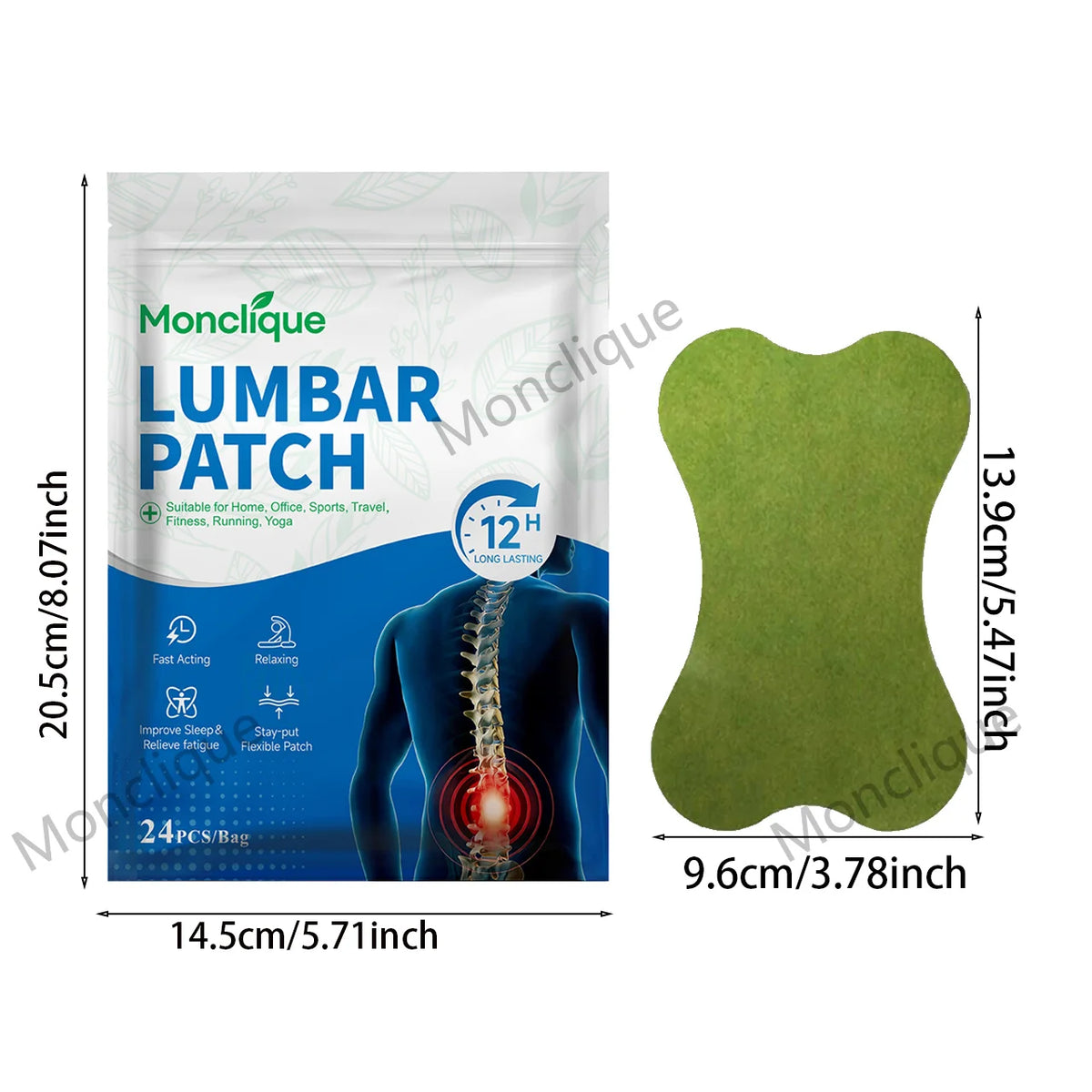 Wormwood Lumbar Patch – Breathable Warming Back Care Patch Herbal Warming Patch Qst
