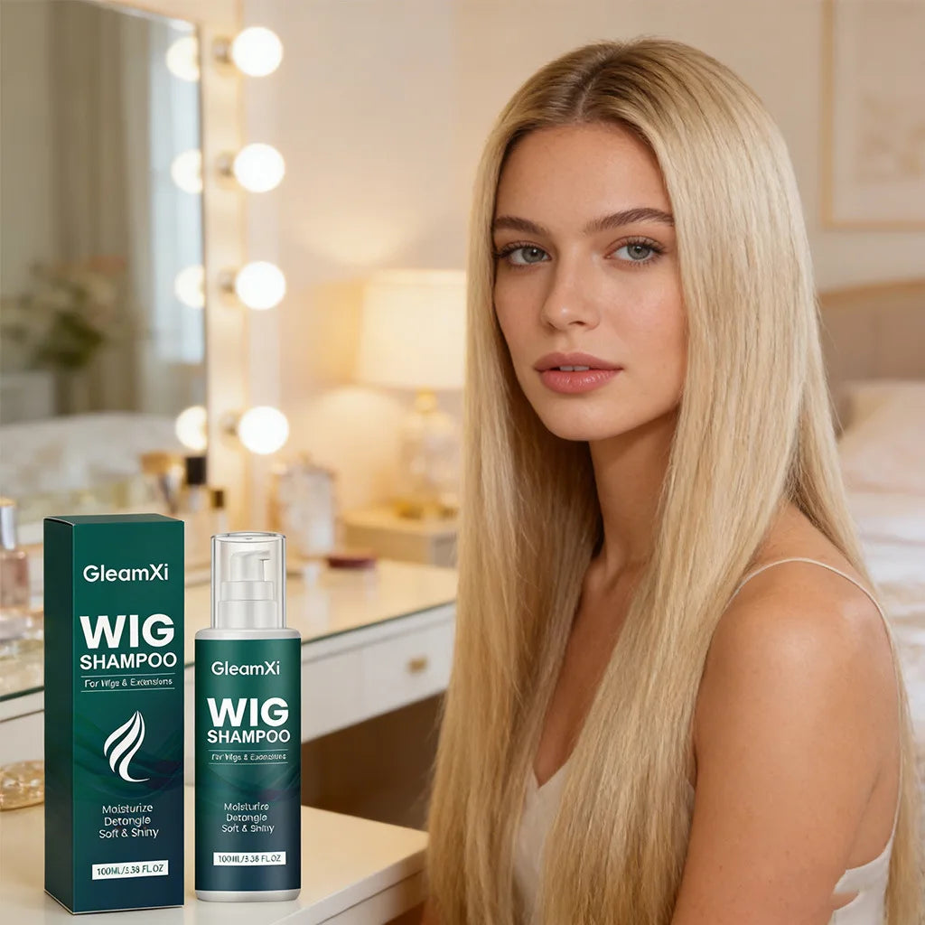 Gleamxi Wig Shampoo – Moisturizing, Frizz Control, 100ml Wig Care Shampoo Qst