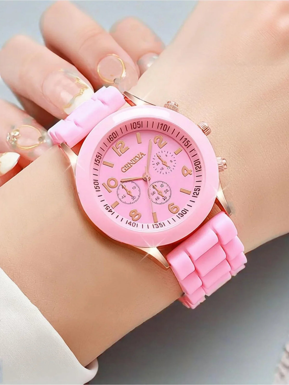 Candy-Colored Quartz Watch – Cute Soft Silicone Wristwatch Fashion Quartz Watch Qme