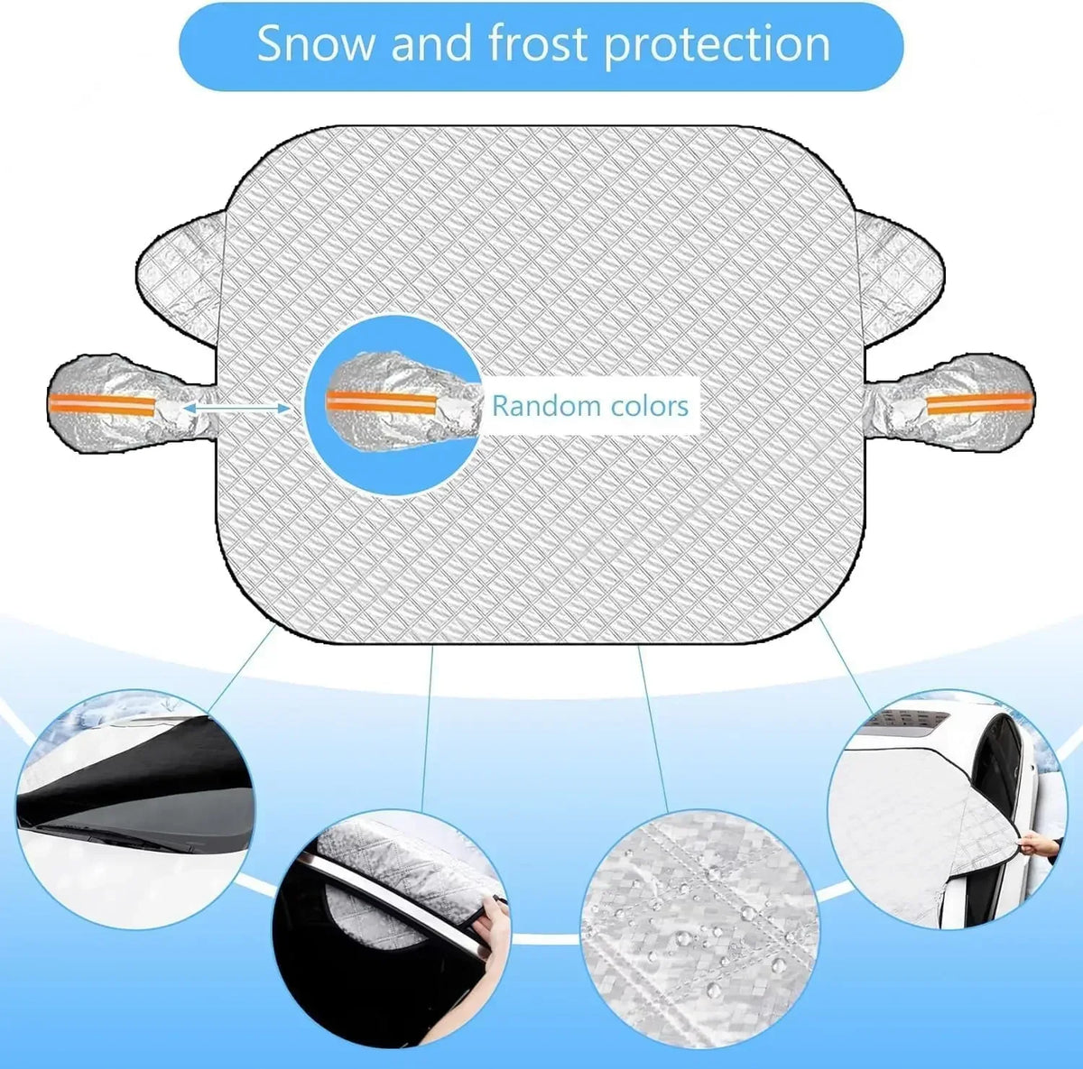 Foldable Car Windshield Sunshade with Storage Pouch | UV Blocker Car Windshield Sunshade Qme