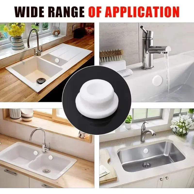 Silicone Sink Overflow Cover Plug – Basin Drain Stopper 2/4 Pack Drain Overflow Plug Qst