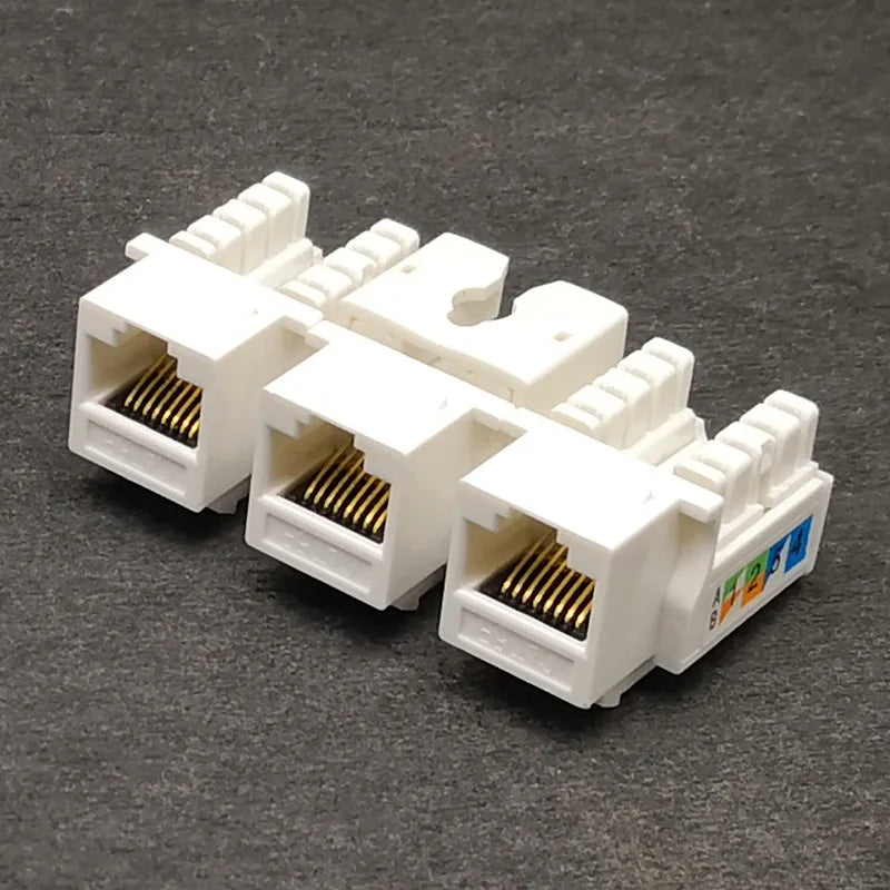 Cat5E 110 Punch Down Keystone Jack RJ45 – 10-Pack Network Keystone Jack Qme