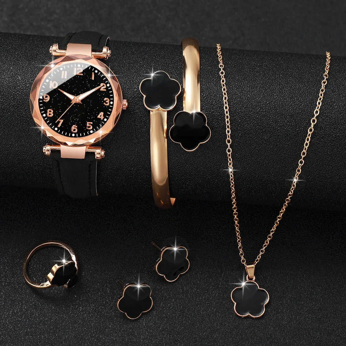 Women's Floral Leather Quartz Watch – Fashion Jewelry Timepiece Women's Fashion Watch Qme