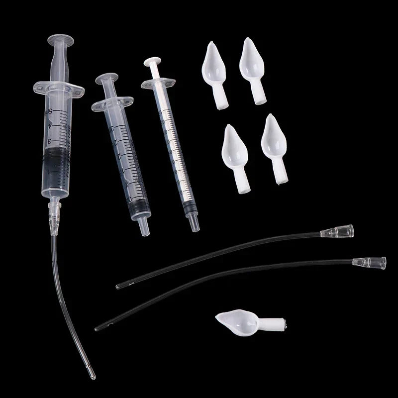 9-Pc Parrot Bird Feeding Dropper Hose & Needle Tube Kit Bird Feeding Kit Qme