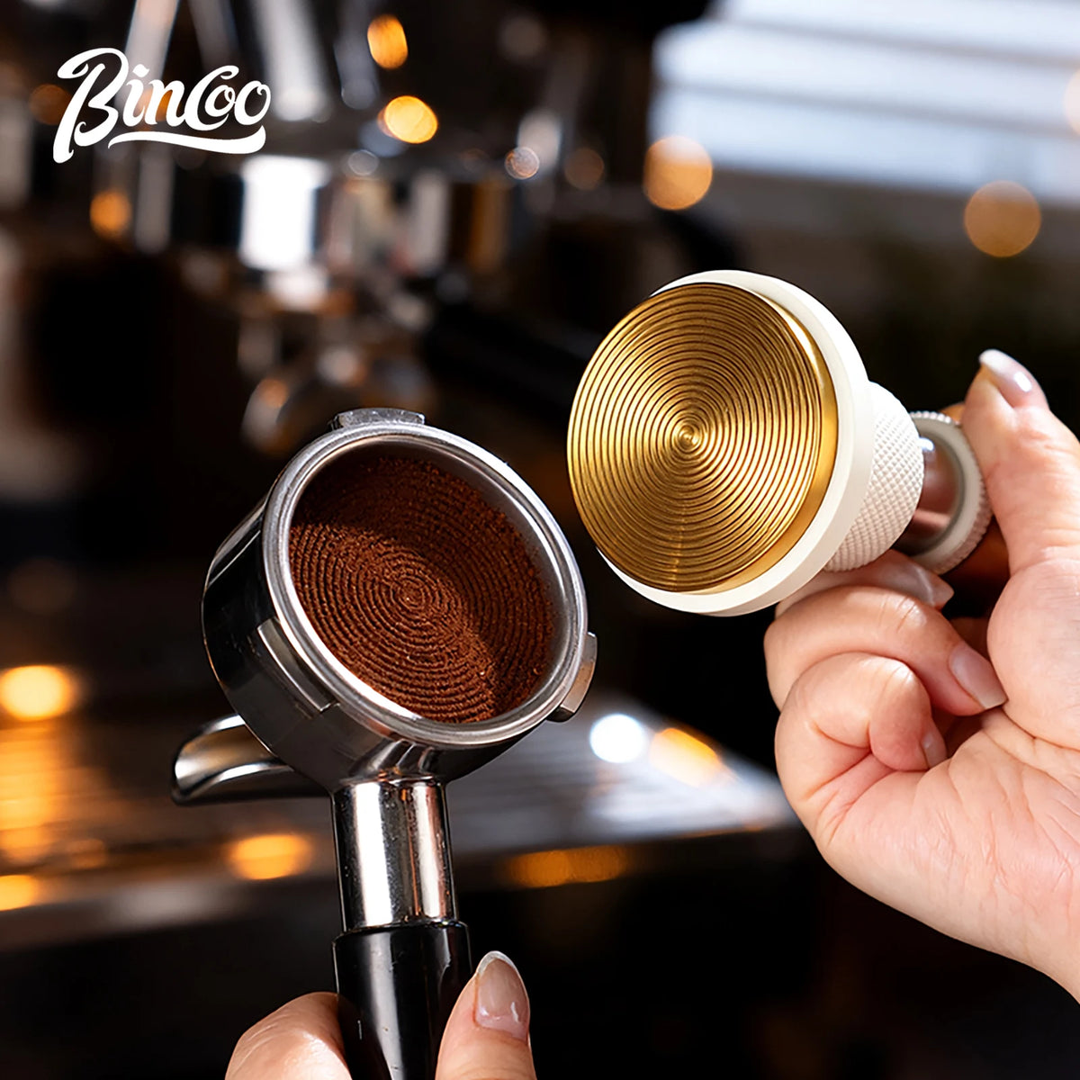 Bincoo 30LB Constant Pressure Titanium Espresso Tamper Espresso Tamper Qst