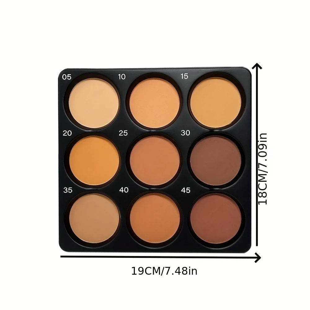 Nine Dark Powder Concealer Palette – Matte & Waterproof | Qme Concealer Palette Qme