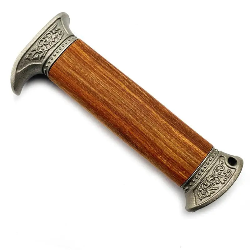 Wood Bowie Knife Handle with Steel Guard – DIY Knife Making Knife Handle Blank Qst Red