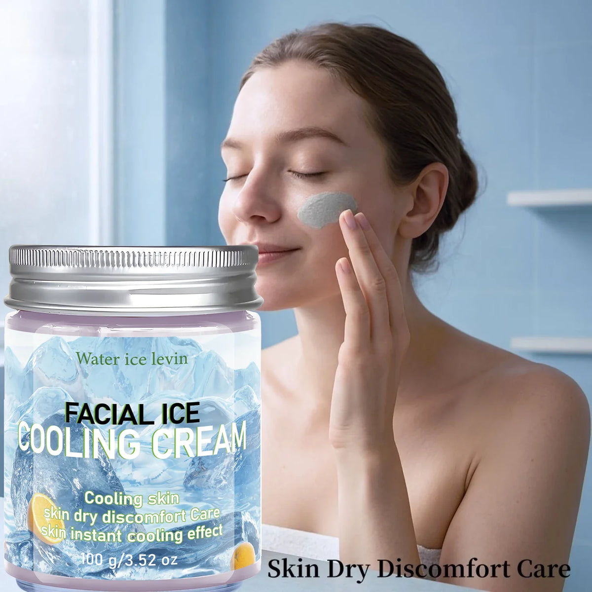 Natural Collagen Ice Cooling Face Cream for Dry Skin Facial Moisturizer Qme